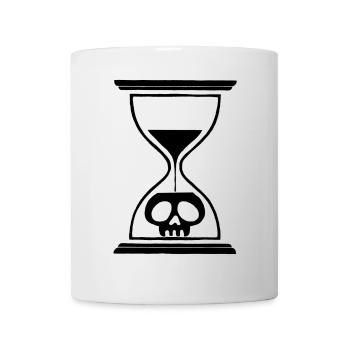 Black Hourglass Skull - Mug - white - Front