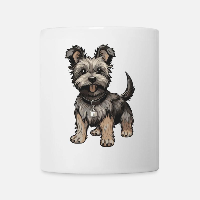 Chien Yorkshire Terrier - Mug blanc - blanc