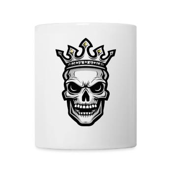 Crâne Roi Couronne - Mug blanc - blanc - Devant