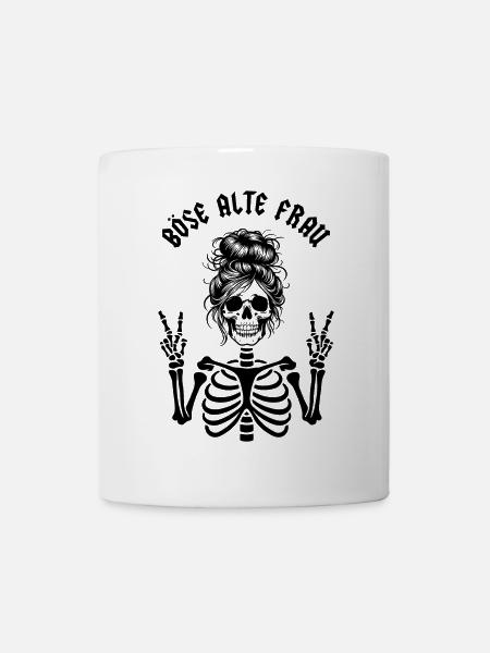 Böse alte Frau - Tasse - Weiß