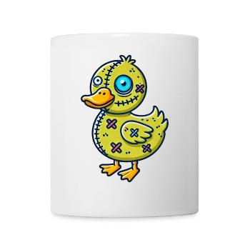 Halloween canard zombie monstre dessin animé - Mug blanc - blanc - Devant