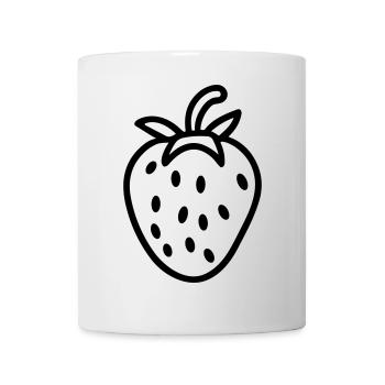 Erdbeere - Tasse - Weiß - Vorne