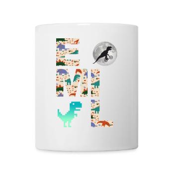 EMIL - Beautiful boy name with dinosaur - Mug - white - Front