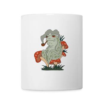 Rauchender Frosch - Tasse - Weiß - Vorne