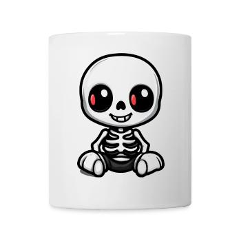 Skelett Niedlich Halloween Comic - Tasse - Weiß - Vorne