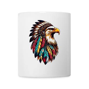 Amerikanischer Indianer Adler Amerikanische Rothaut - Tasse - Weiß - Vorne