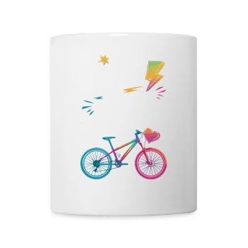 Fahrrad Motivierendes Zitat Design - Tasse - Weiß - Vorne