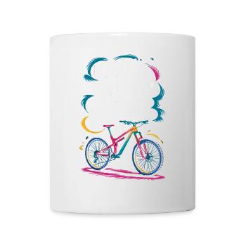 Inspirierendes Motivationsdesign für das Radfahren - Tasse - Weiß - Vorne