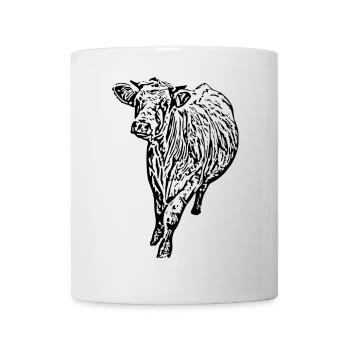 Kuh - Tasse - Weiß - Vorne