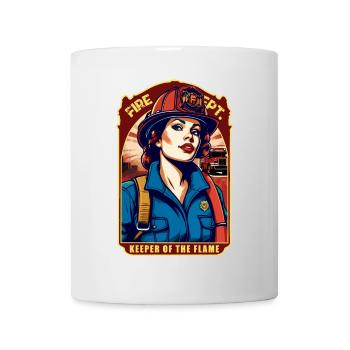 Female Firefighter - Mug - white - Front