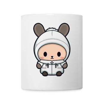 Lapin Hiver Bande Dessinée Mignon - Mug blanc - blanc - Devant