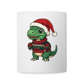 Dinosaure T-Rex Noël - Mug blanc - blanc - Devant