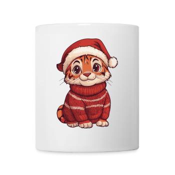 Tiger Weihnachten - Tasse - Weiß - Vorne