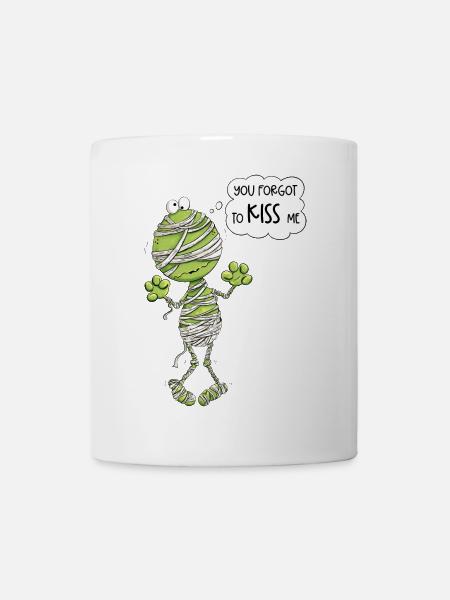 Frosch Mumie Halloween You Forgot To Kiss Me - Tasse - Weiß