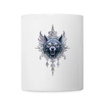 Mystischer Wolfskopf. - Tasse - Weiß - Vorne