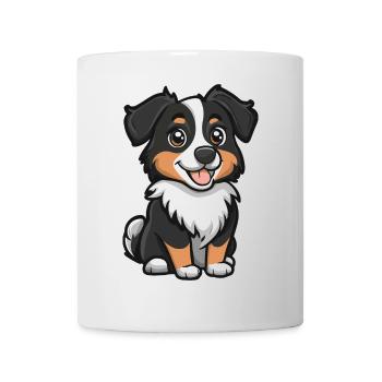 Australian Shepherd Dog Comic Cute - Mug - white - Front