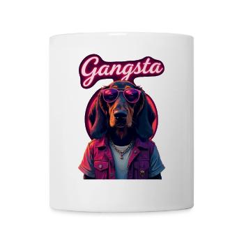 Basset Hound Gangster Hund Sonnenbrille Geschenk - Tasse - Weiß - Vorne