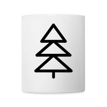 Weihnachtsbaum - Tasse - Weiß - Vorne