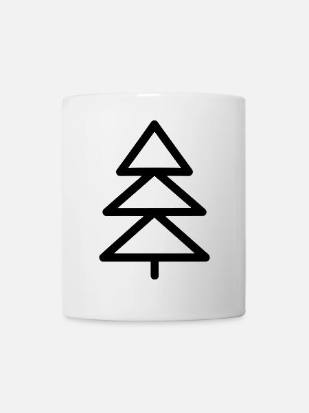 Weihnachtsbaum - Tasse - Weiß