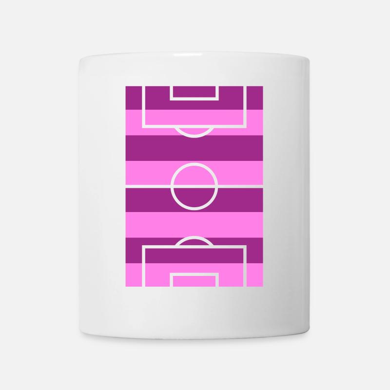 Fußballplatz rosa - Tasse - Weiß