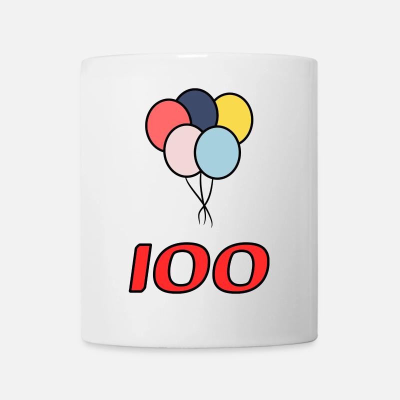 100. 100 ANS. 100e ANNIVERSAIRE. ANNIVERSAIRE 100 - Mug blanc - blanc