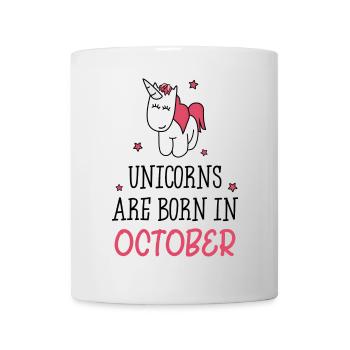 Unicorns are born in October - Tasse - Weiß - Vorne