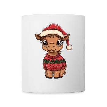 Kamel Weihnachten Comic - Tasse - Weiß - Vorne