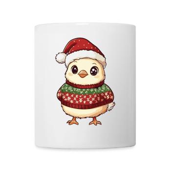 Huhn Weihnachten Comic - Tasse - Weiß - Vorne