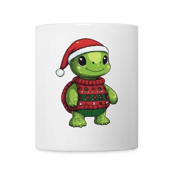 Turtle Christmas Comic - Mug - white - Front