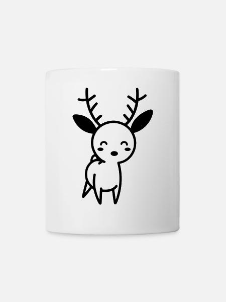 Hirsch - Tasse - Weiß