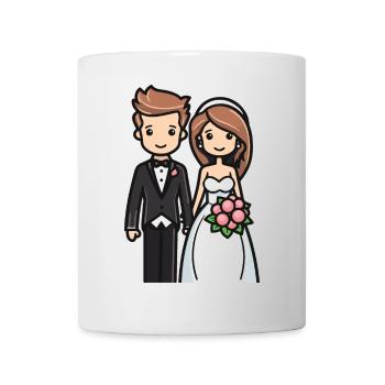 Bride Groom Newlyweds Wedding - Mug - white - Front