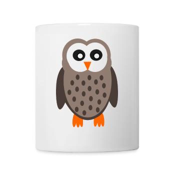 lustige Eule Eulen T-shirt  - Tasse - Weiß - Vorne