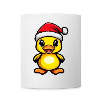 Canard Noël Mignon - Mug blanc - blanc - Devant