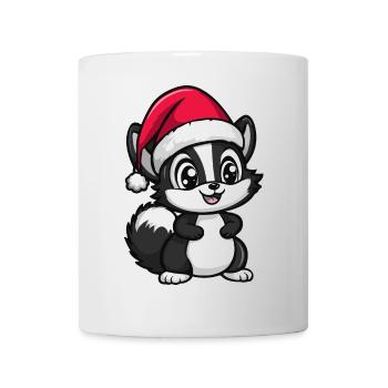 Skunk Noël mignon - Mug blanc - blanc - Devant