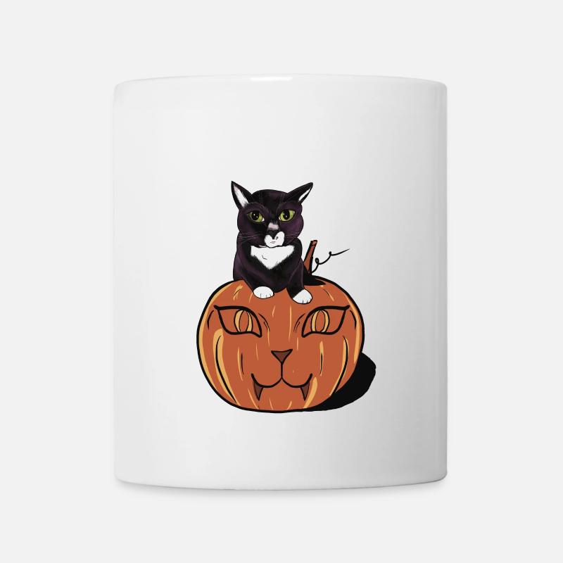 Halloween Schwarze Katze - Tasse - Weiß