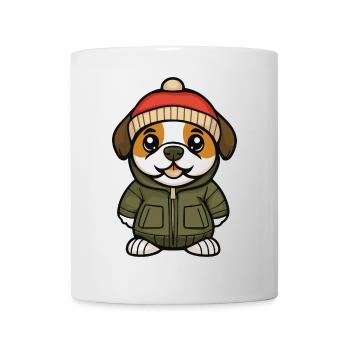 Saint Bernard Hund Stylisch - Tasse - Weiß - Vorne