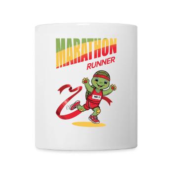 Tortue marathonienne - Mug blanc - blanc - Devant