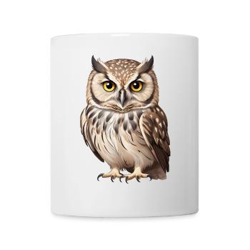 Young brown owl - Mug - white - Front