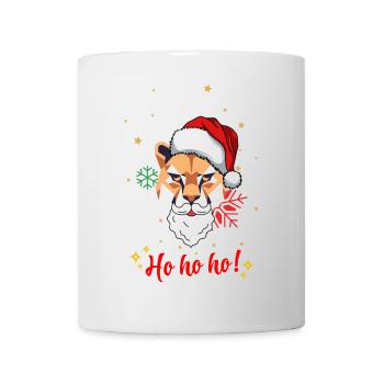 animal ho ho ho - christmas cougar - Mug - white - Front