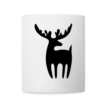 Rentier Weihnachten Geschenk - Tasse - Weiß - Vorne