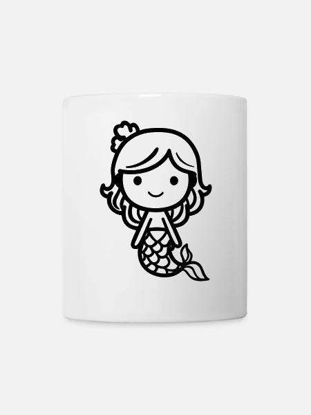 Meerjungfrau - Tasse - Weiß