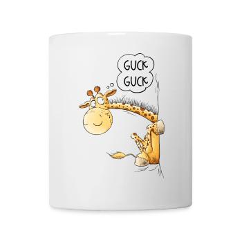 Guck Guck Giraffe I Wildtier Tiermotiv - Tasse - Weiß - Vorne