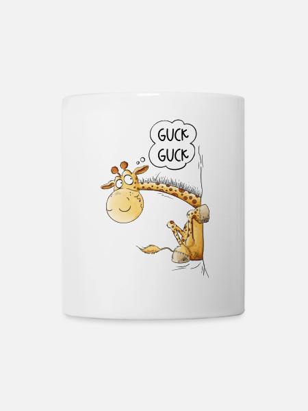 Guck Guck Giraffe I Wildtier Tiermotiv - Tasse - Weiß