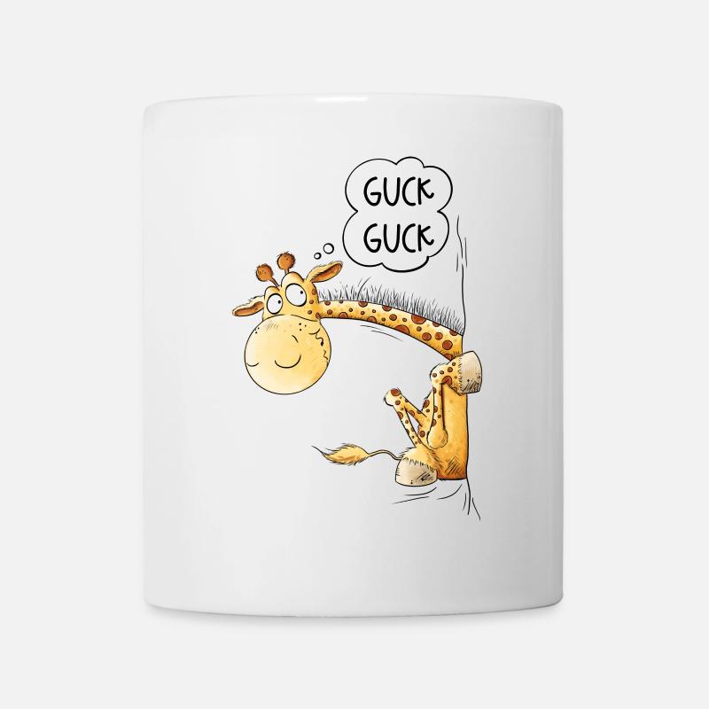 Guck Guck Giraffe I Wildtier Tiermotiv - Tasse - Weiß