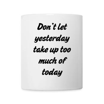 Inspiration: Den Moment nutzen, ideales Geschenk - Tasse - Weiß - Vorne