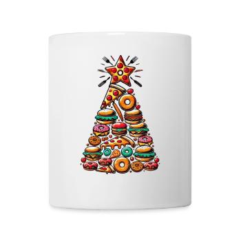 All I Want for XMas is Food - Fast Food Xmas Tree - Mug - white - Front