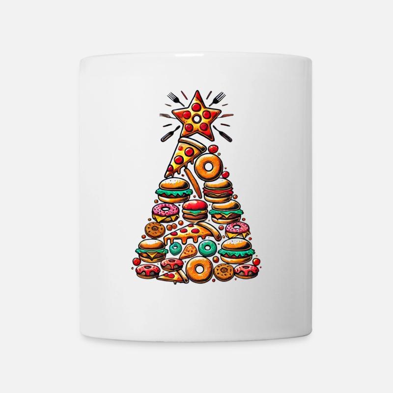 Arbre de Noël des fast-foods - Mug blanc - blanc