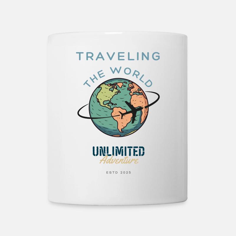 world travel map vacation map travel itinerary - Mug - white