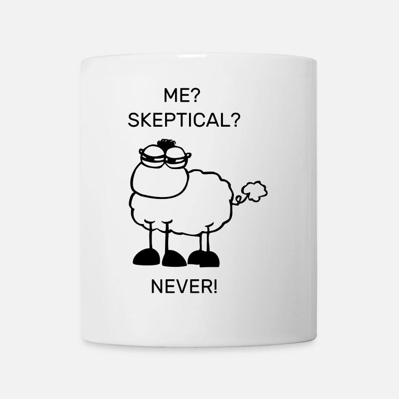 Moutons sceptiques - Mug blanc - blanc
