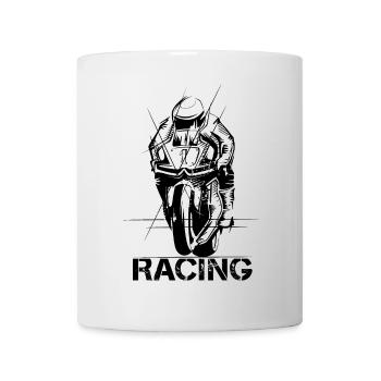 Racing Motorrad Superbike Biker Motorsport Symbol - Tasse - Weiß - Vorne